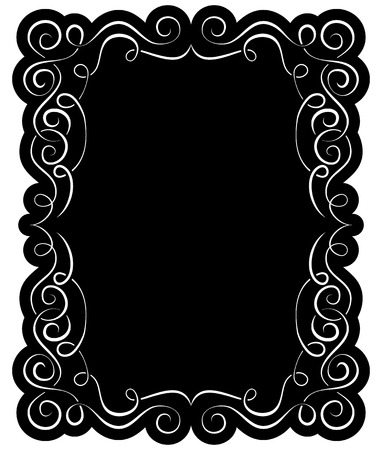 Vector black frame with elegant white borderのイラスト素材