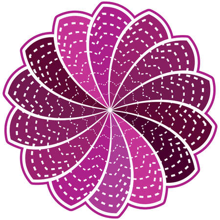 Purple abstract flower on a white backgroundのイラスト素材