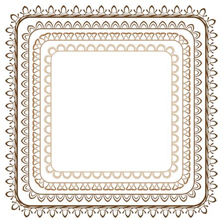 Vector set of elegant seamless brown framesのイラスト素材