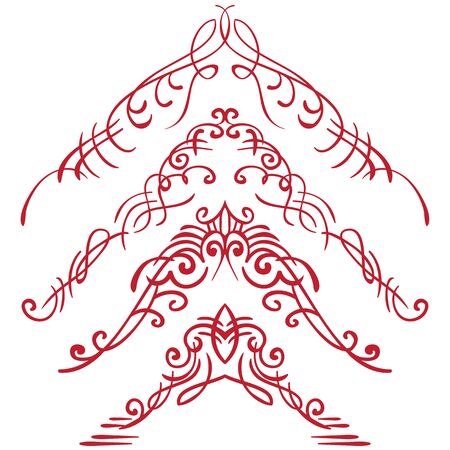 Vector illustration. Set corners on white backgroundのイラスト素材