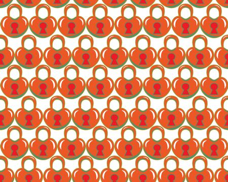 vector seamless background. recurring padlocks in heart shapeのイラスト素材