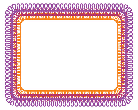 vector illustration. decorative frame on white backgroundのイラスト素材