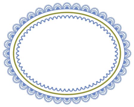 vector illustration. decorative frame on white backgroundのイラスト素材