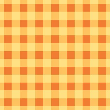 Simple vector plaid wallpaper. The yellow brown tableclothのイラスト素材