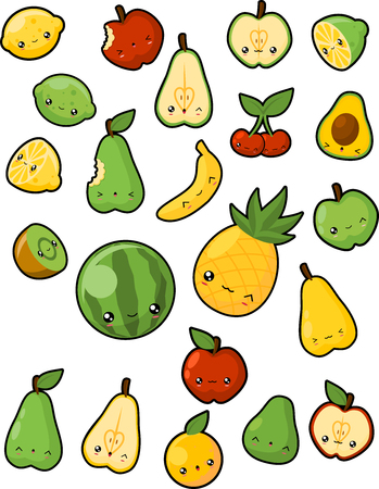 Adorable Fruit Packのイラスト素材