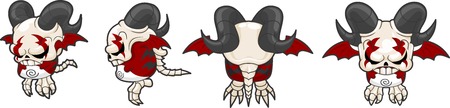Little Devil on white background vector illustrationのイラスト素材