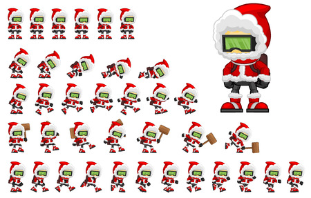 Animated ice climber boy game characterのイラスト素材