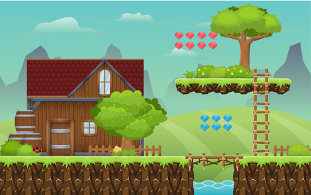 Village Game Tilesetのイラスト素材