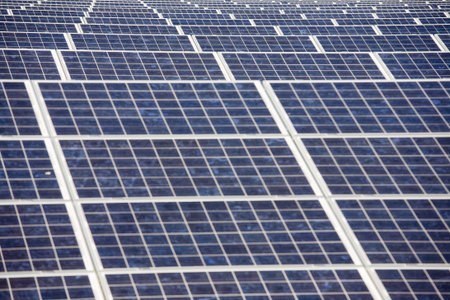Solar power plant construction.
