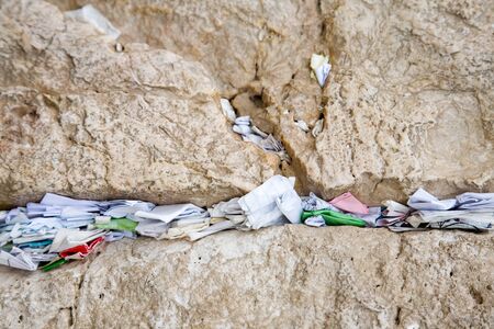 Wishes in Jerusalem Western Wallの写真素材