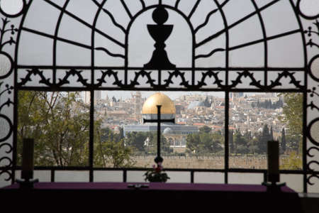 Jerusalem The Western wall with Al Aksa temple.の写真素材