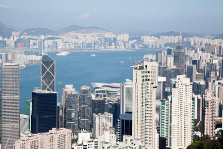 HONG KONG - FEBRUARY 1: Hong Kong downtown dayview  on February 1st 2013.のeditorial素材