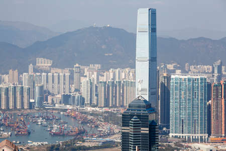 HONG KONG - FEBRUARY 1: Hong Kong downtown dayview  on February 1st 2013.のeditorial素材