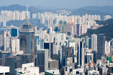 HONG KONG - FEBRUARY 1: Hong Kong downtown dayview  on February 1st 2013.のeditorial素材