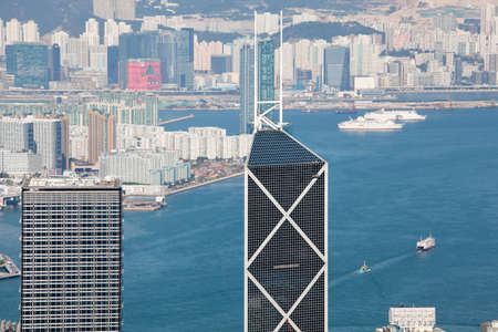 HONG KONG - FEBRUARY 1: Hong Kong downtown dayview  on February 1st 2013.のeditorial素材