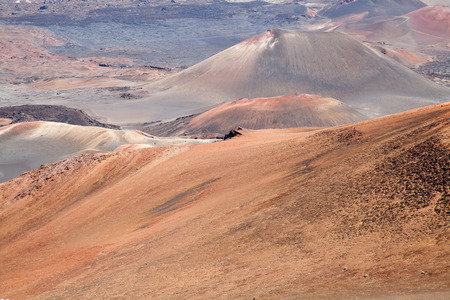 Pink hills in Haleakala National Park, Maui, Hawaii.の写真素材