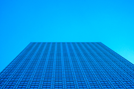 Modern business skyscrapers, high glass buildings, modern architecture, commercial buildings, sunny dayの写真素材