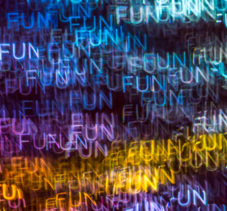 Beautiful background with different colored word funの写真素材