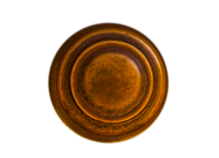 isolated round door handle with decorative elements, door decoration, vintageの写真素材