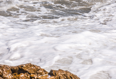 Amazing sea with blue summer wave and rocks, relaxing view of rocks and water, natureの写真素材