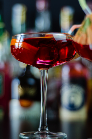 Sangria a traditional fruity cocktail from Spain based on sweet wine and fruit, a refreshing drinkの写真素材