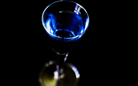 Refreshing liqueur in a tall glass, alcoholic drink prepared by the bartender, nightlife conceptの写真素材