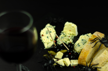 A set of cheeses served in a special form for a halloween party, scary food, funの写真素材