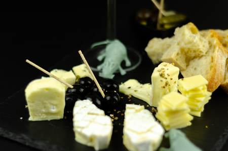 A set of cheeses served in a special form for a halloween party, scary food, funの写真素材