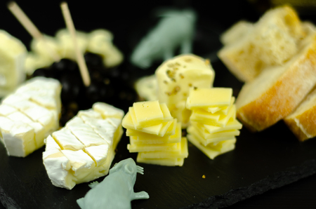 A set of cheeses served in a special form for a halloween party, scary food, funの写真素材