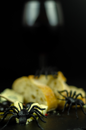 A set of cheeses served in a special form for a halloween party, scary food, funの写真素材