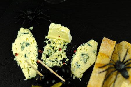 A set of cheeses served in a special form for a halloween party, scary food, funの写真素材