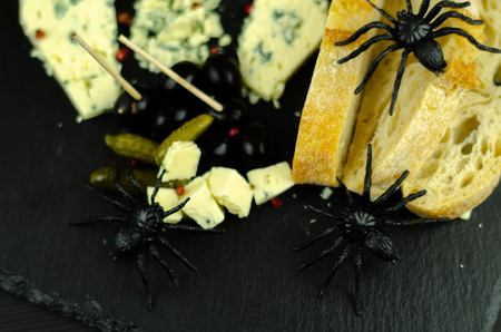 A set of cheeses served in a special form for a halloween party, scary food, funの写真素材