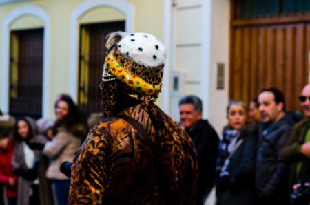 NERJA, SPAIN - FEBRUARY 10, 2018
People in costumes celebrating carnival in Malaga province, carnival paradeのeditorial素材