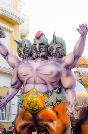 VELEZ-MALAGA, SPAIN - JANUARY 5, 2018 Parade on the occasion of the Epiphany holiday  in Malaga province, holiday day, processionのeditorial素材