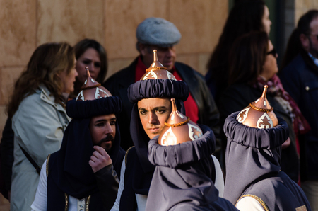 VELEZ-MALAGA, SPAIN - FEBRUARY 3, 2018
People in costumes celebrating carnival in Malaga province, carnival paradeのeditorial素材