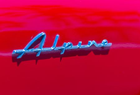 TORRE DEL MAR, SPAIN - JUNE 3, 2018 Old antique cars issued for tourists visiting a seaside town in Spainのeditorial素材