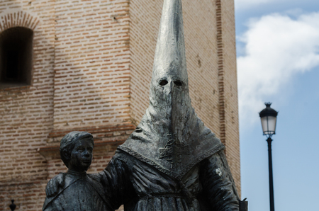VELEZ-MALAGA, SPAIN - AUGUST 17, 2018 Empty streets during a siesta in a Spanish city, characteristic architecture in the south of Spainのeditorial素材