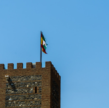 VELEZ-MALAGA, SPAIN - AUGUST 24, 2018 roofs and facades of buildings in a Spanish city, characteristic architecture in the south of Spainのeditorial素材