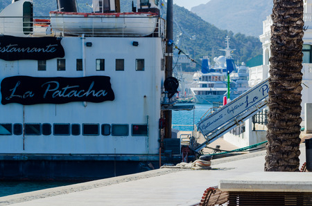 CARTAGENA, SPAIN - FEBRUARY 22, 2019 Famous port in the city of Cartagena in the Murcia region, a place of relaxation as well as the place of the maritime industryのeditorial素材