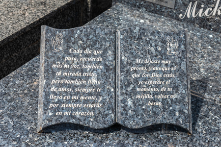 CANTERAS, SPAIN - 2 APRIL 2019 An old cemetery with beautiful tombstones for residents of three nearby towns in the Murcia regionのeditorial素材