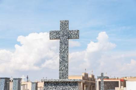 CANTERAS, SPAIN - 2 APRIL 2019 An old cemetery with beautiful tombstones for residents of three nearby towns in the Murcia regionのeditorial素材
