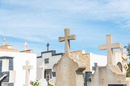 CANTERAS, SPAIN - 2 APRIL 2019 An old cemetery with beautiful tombstones for residents of three nearby towns in the Murcia regionのeditorial素材
