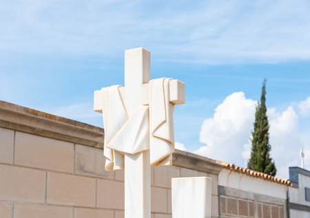CANTERAS, SPAIN - 2 APRIL 2019 An old cemetery with beautiful tombstones for residents of three nearby towns in the Murcia regionのeditorial素材