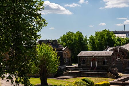 LONDON, UK - MAY 21, 2019 Original Abbey Mills Pumping Station, in Abbey Lane, London, is a sewage pumping station, designed by engineer Joseph Bazalgette, Edmund Cooper and architect Charles Driver. Characteristic  Byzantine styleのeditorial素材