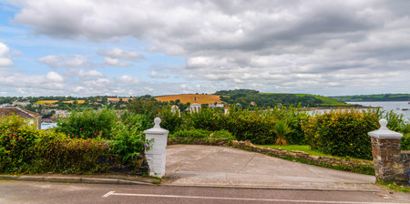 Interesting car access to property in the English countryside, typical British architecture
