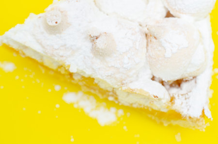 Lemon Meringue Pie, butter enriched shortcrust pastry filled with creamy lemon and topped with meringue, lemon tartの写真素材