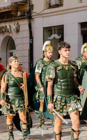 CARTAGENA, SPAIN -  23 SEPTEMBER 2022 Carthaginians and Romans historic holidays, celebrated in the Spanish city of Cartagena since 1990 to commemorate the historical events that took place in the city during the Second Punic Warのeditorial素材