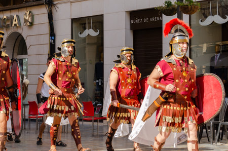 CARTAGENA, SPAIN -  23 SEPTEMBER 2022 Carthaginians and Romans historic holidays, celebrated in the Spanish city of Cartagena since 1990 to commemorate the historical events that took place in the city during the Second Punic Warのeditorial素材