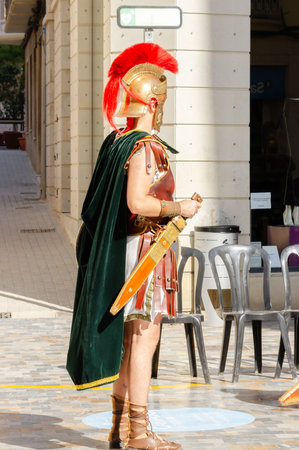 CARTAGENA, SPAIN -  23 SEPTEMBER 2022 Carthaginians and Romans historic holidays, celebrated in the Spanish city of Cartagena since 1990 to commemorate the historical events that took place in the city during the Second Punic Warのeditorial素材