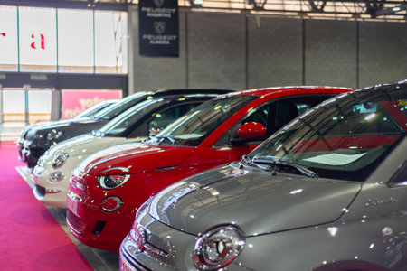 AGUADULCE, SPAIN -  06 OCTOBER 2023 Motor Ocasion by Toyomotor event, showcasing new and used vehicles, where you can buy cars, motorcycles, trucks, and bicycles with discounts on sale prices and with a dealer warrantyのeditorial素材